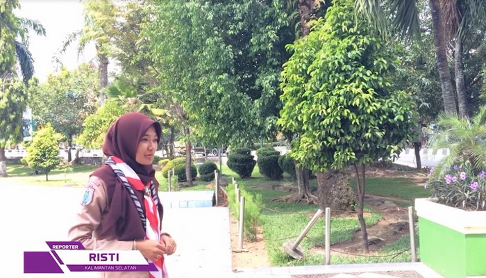Pramuka Cantik Ini Promosikan Pesantren Tertua di Kalimantan Selatan