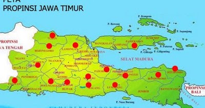 Nama Kota  Kabupaten di Jawa  Timur  Alamat Telepon di 
