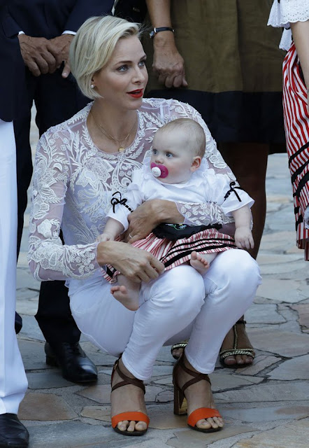 Princess Charlene of Monaco, Princess Gabriella of Monaco and Prince Jacques of Monaco