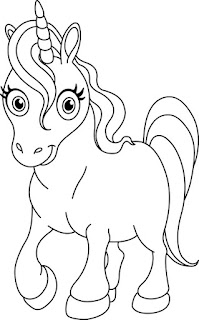 Imágenes de Unicornios para dibujar y colorear pegasos infantiles