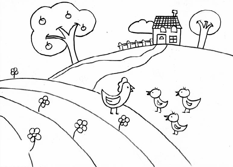 Gambar Mewarnai Anak PAUD Sebelum dan Setelah Diwarnai ~ Gambar