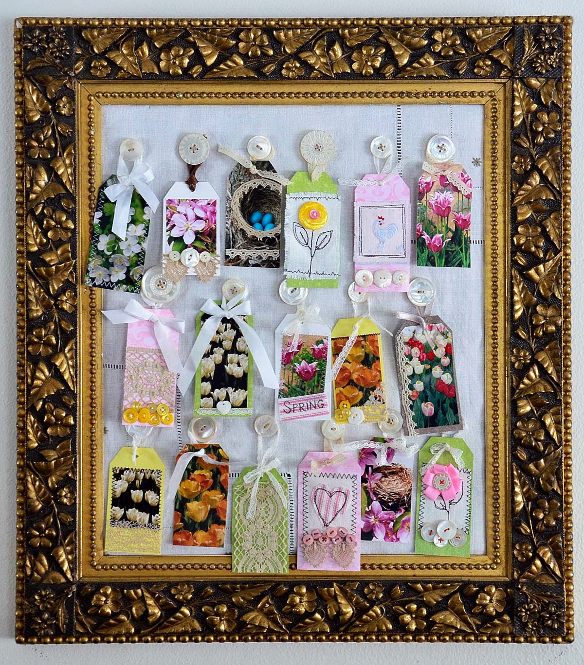 Scrapbook tag frame project by Jeanne Selep
