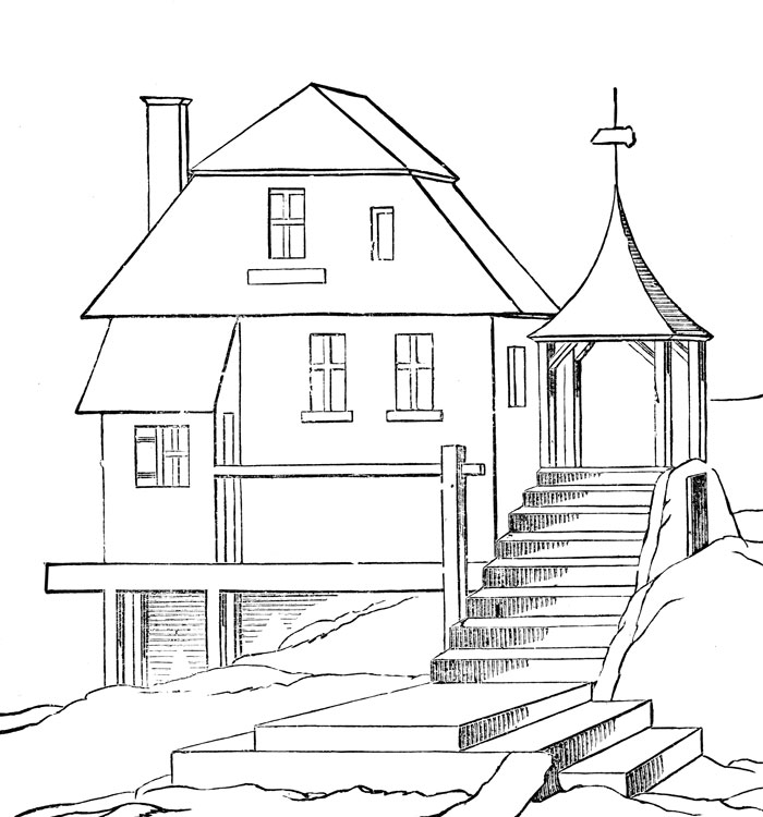 mansions coloring pages - photo #14