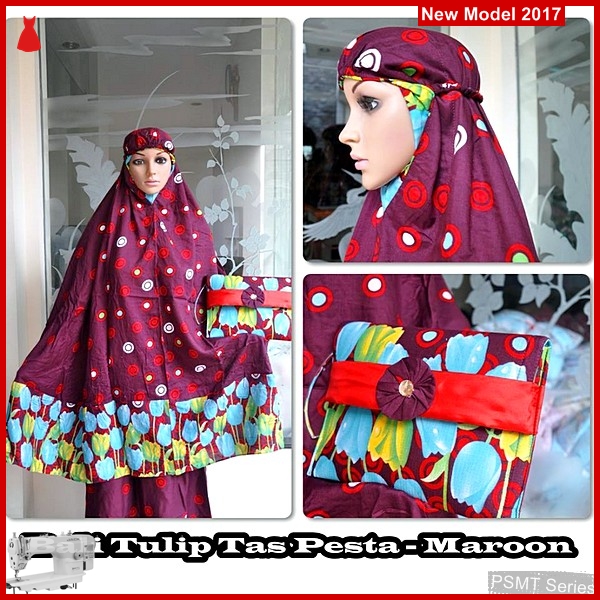 Psmt132a Mukena Sudah Tas Pesta Maroon Bmg psmt132a mukena sudah tas pesta maroon bmg