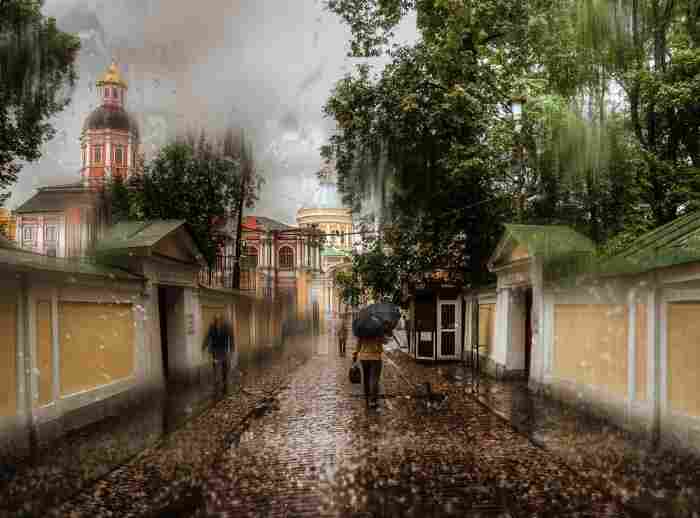 В городе дождь. Эдуард Гордеев (фотограф)