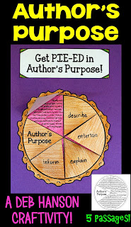 Author's Purpose Memory Game (PIE'ED) by Deb Hanson
