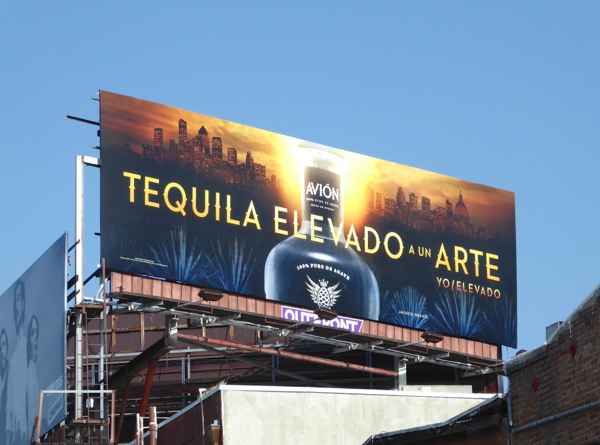 Avion Tequila Elevado a un arte billboard Avion Tequila Elevado a un arte billboard