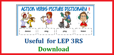 Action Verbs Teaching with Pictures useful in Learning Enhancement Programme in Telangana | A Simple way to Introduce Action words for the children with help of Puzzles Games Matching Missing Letters Work Sheets and Multiple Choise questions with Pictures | Download Ation Verbs Vocabulary Pictures Dictionary lep-3rs-teaching-english-action-words-verbs-puzzles-cross-matching-missing-letters-scramble-games