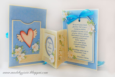 kartki ręcznie robione, kartka harmonijkowa, kartka ślubna, kartka na wesele