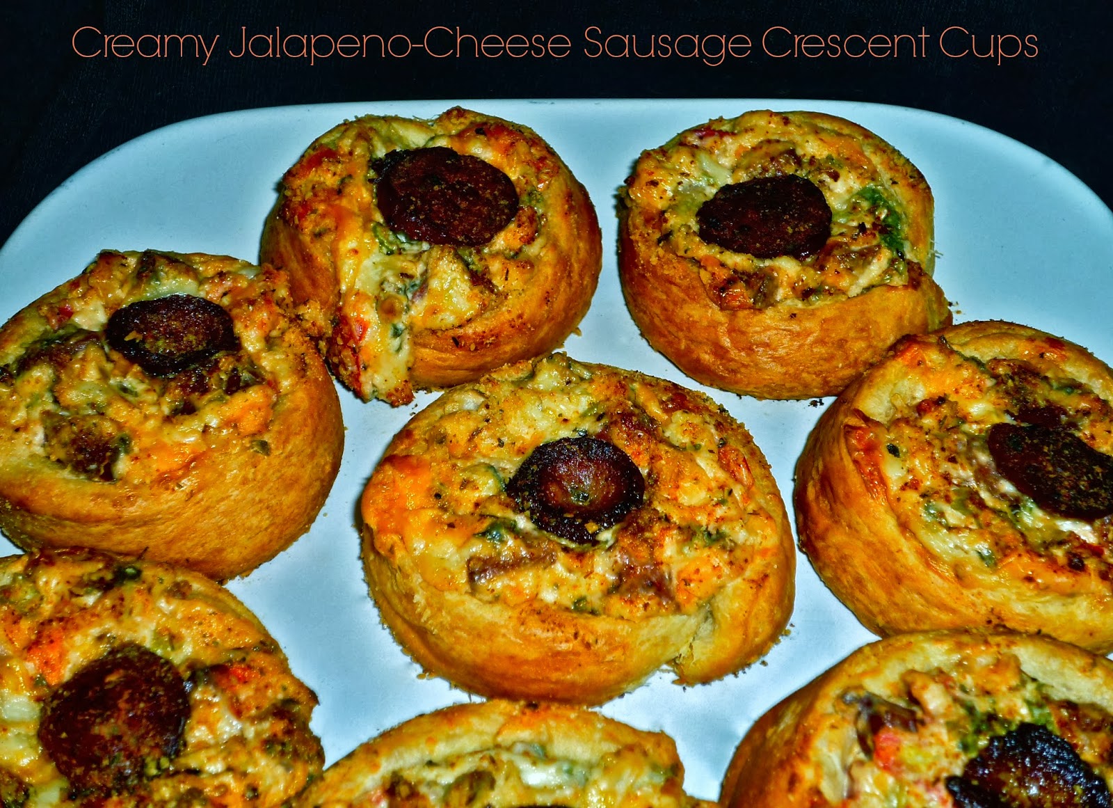 The Weekend Gourmet Creamy JalapenoCheese Sausage Crescent Cups