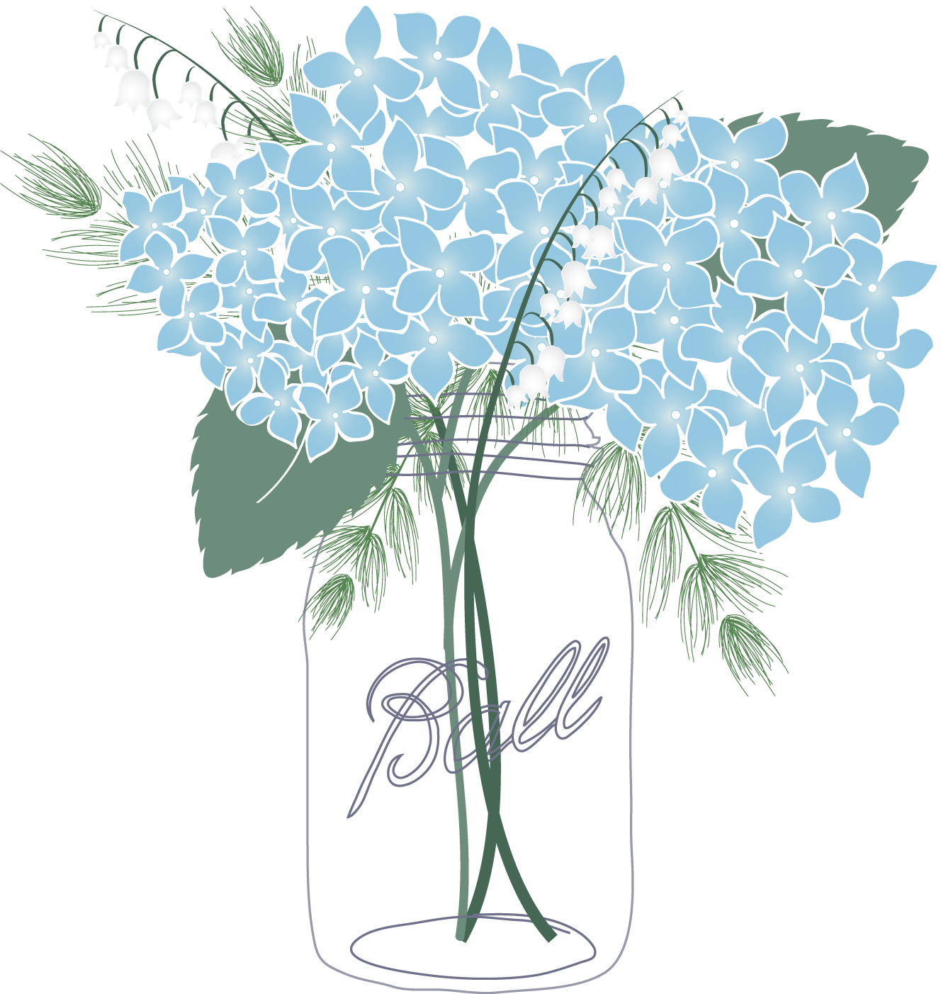 free clip art hydrangea flowers - photo #47