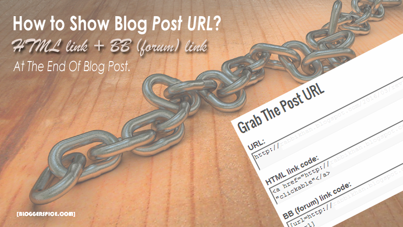 How to Show Blog Post URL, HTML link and BB (forum) link For Sharing? How to Show Blog Post URL, HTML link and BB (forum) link For Sharing?