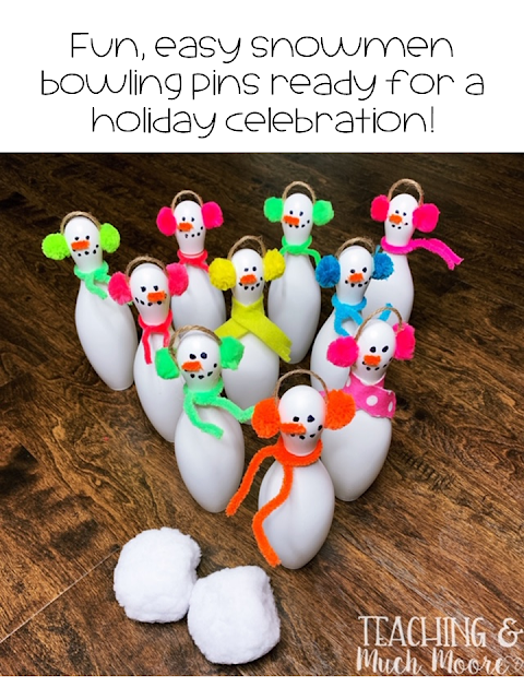 snowman bowling set for parties