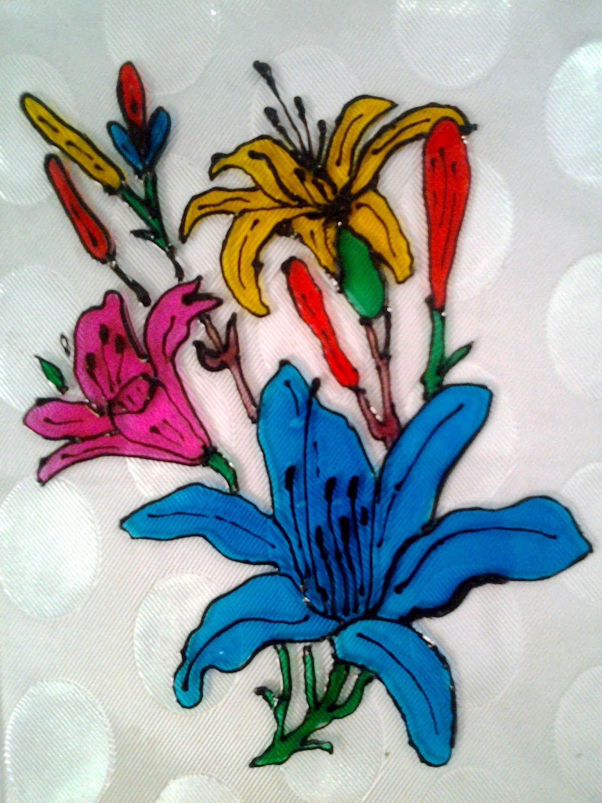 Explore Your Talent Glass  Painting  Beautiful  Flowers