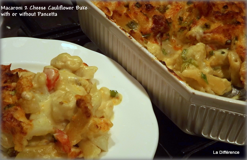 La Différence Macaroni Two Cheese Cauliflower Bake ( with optional