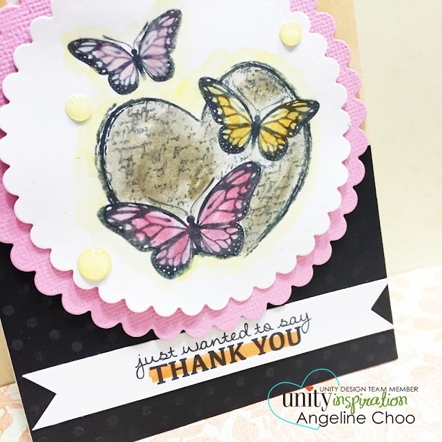 ScrappyScrappy: Thank you butterflies #scrappyscrappy #card #unitystamp #gelatos