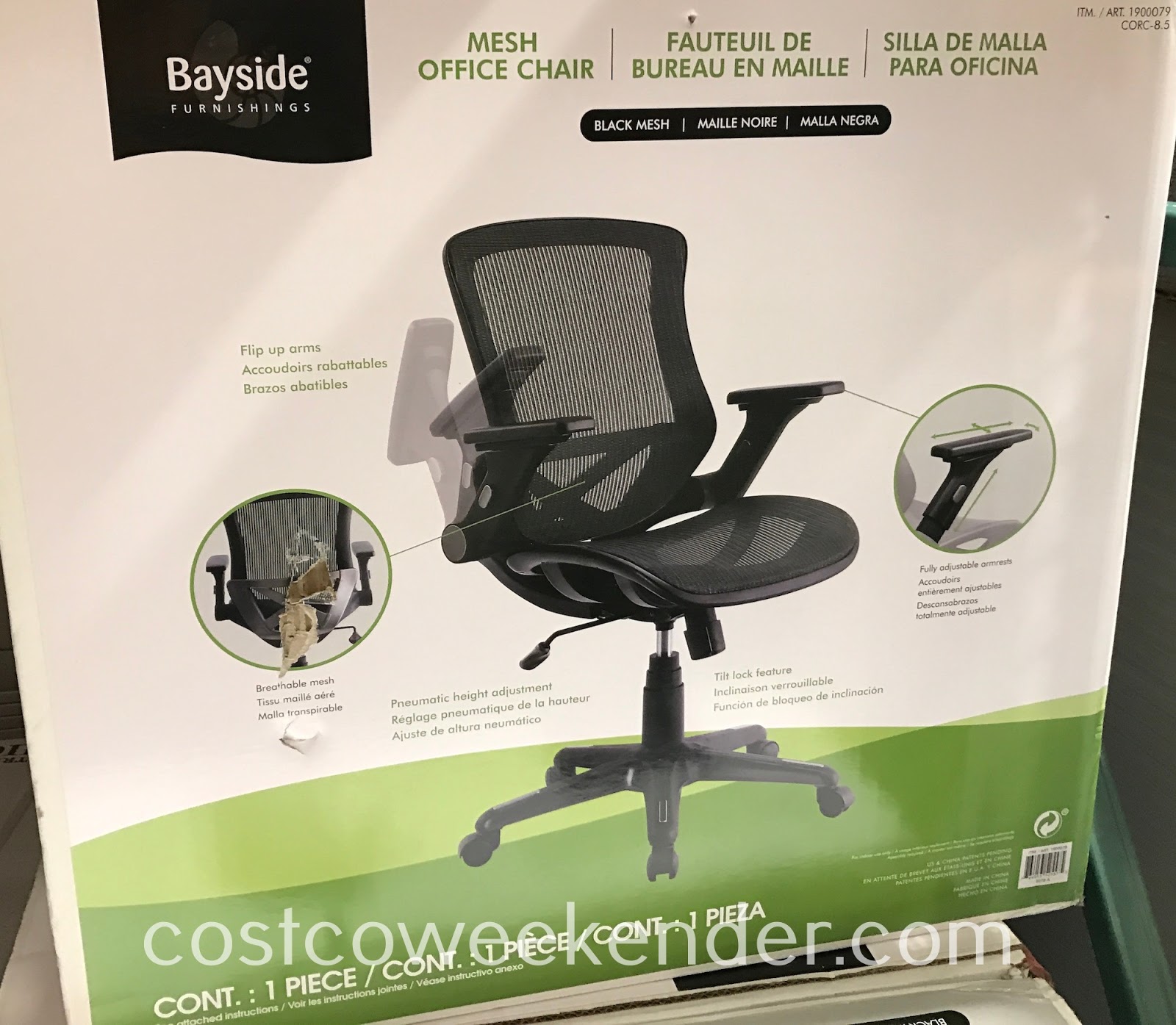 Costco Bayside Furnishings Mesh Office Chair 1900079 