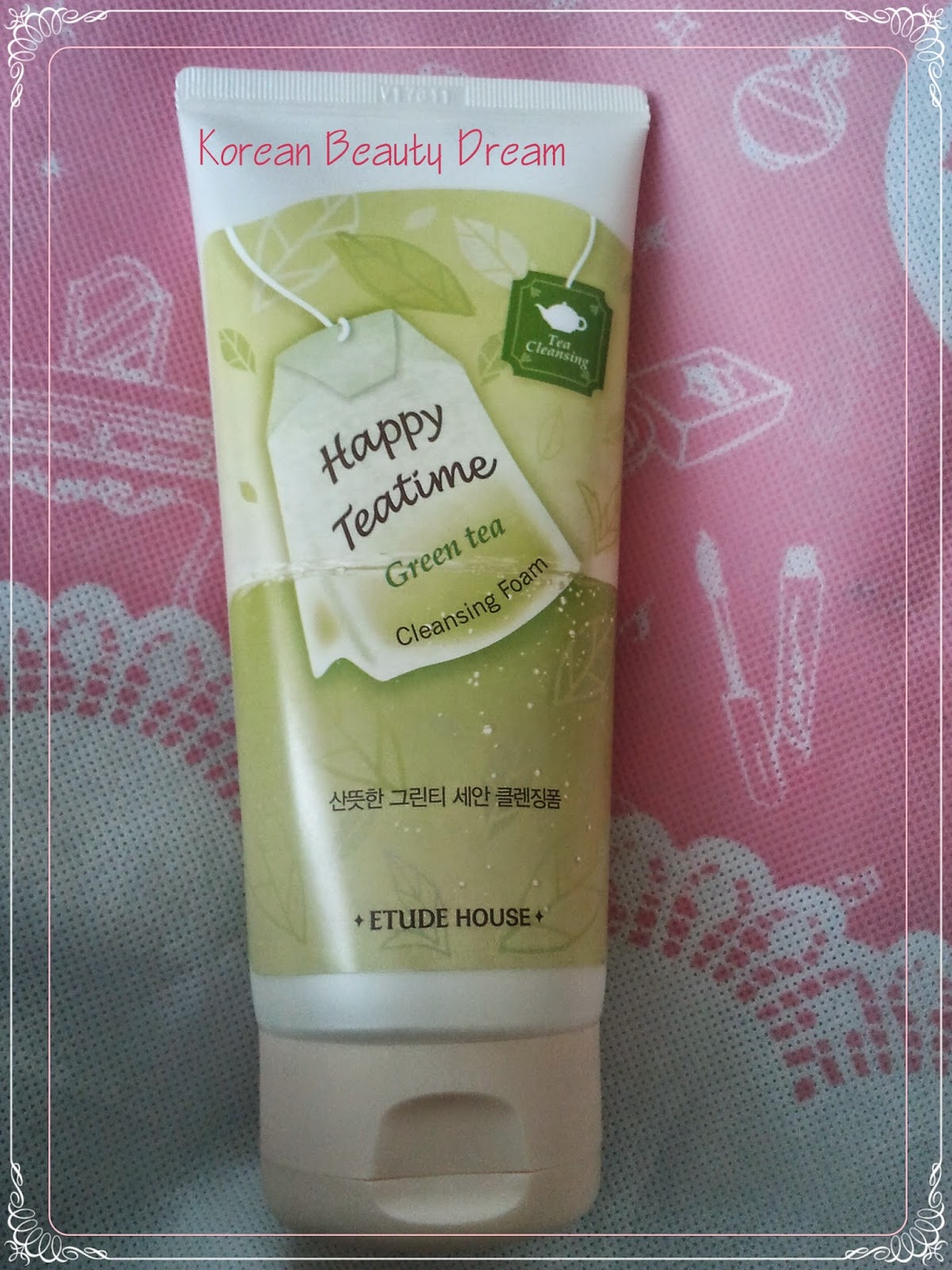 Review [Etude House] Happy Tea Time Green Tea Cleansing Foam Korean