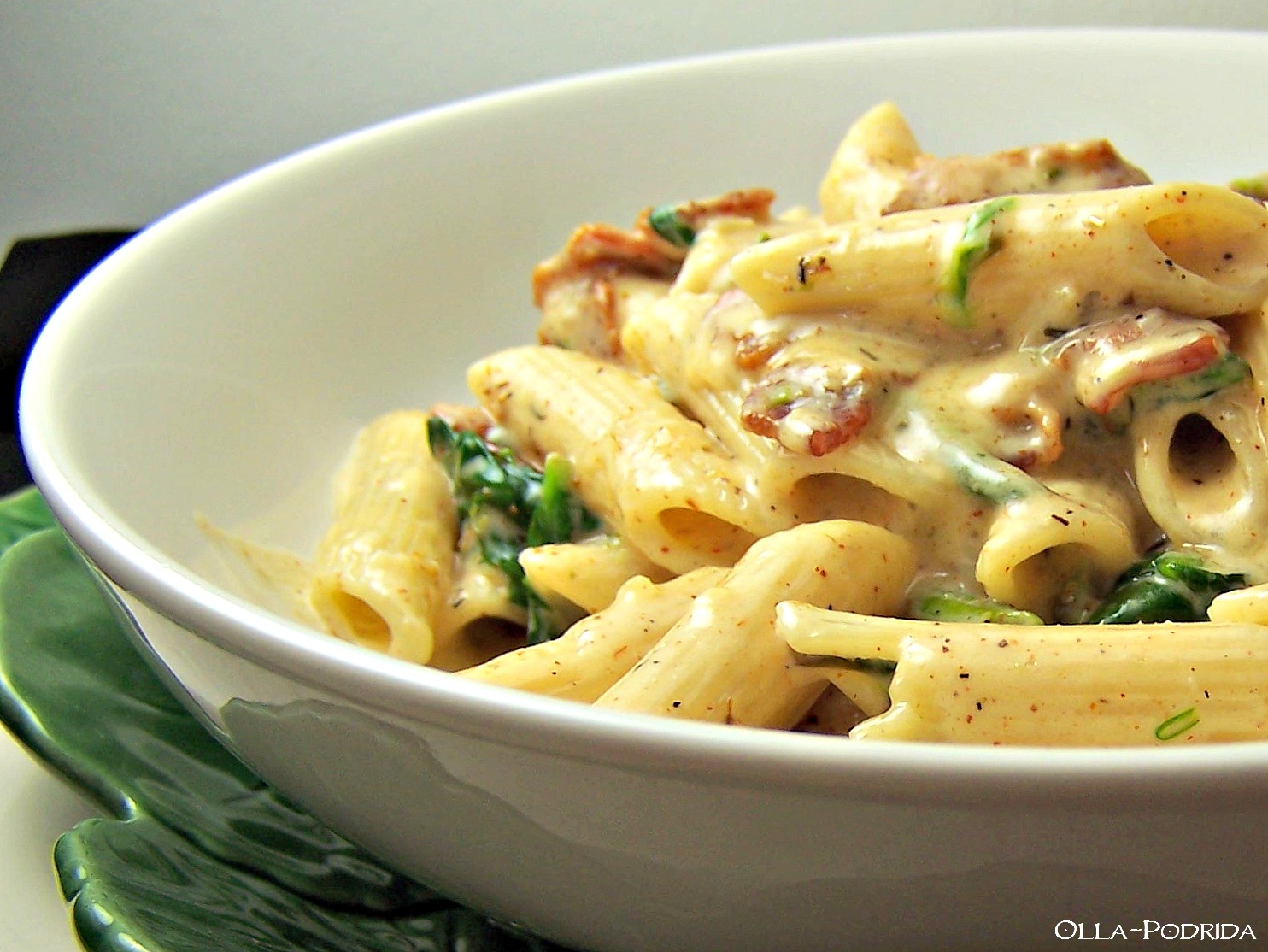 OllaPodrida Bacon Asparagus Cajun Pasta