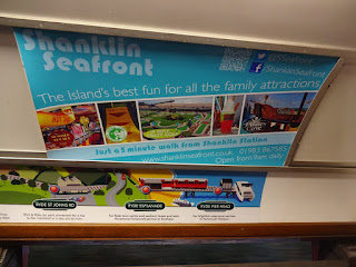 Advert for Shanklin Seafront on the Island Line 'tube' trains on the Isle of Wight