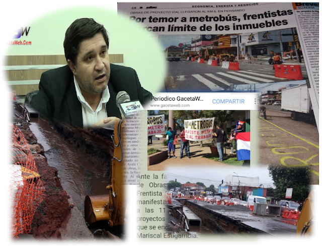 Fernando de la Mora: Se suspenden momentáneamente las obras del Metrobus.