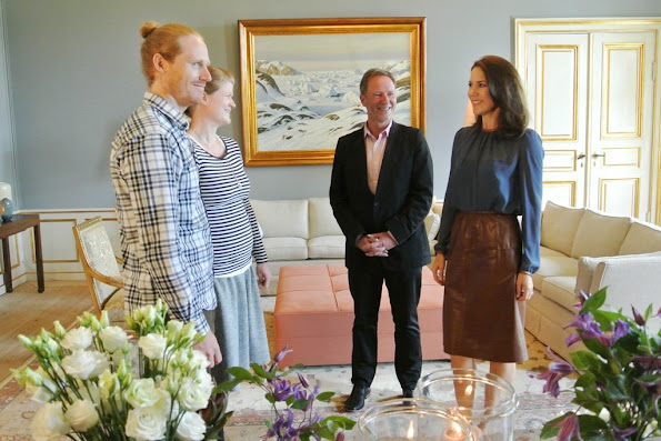 Crown Princess Mary met with Danish recipients of the Crown Princess Mary Scholarship at Frederik VIII's Palace