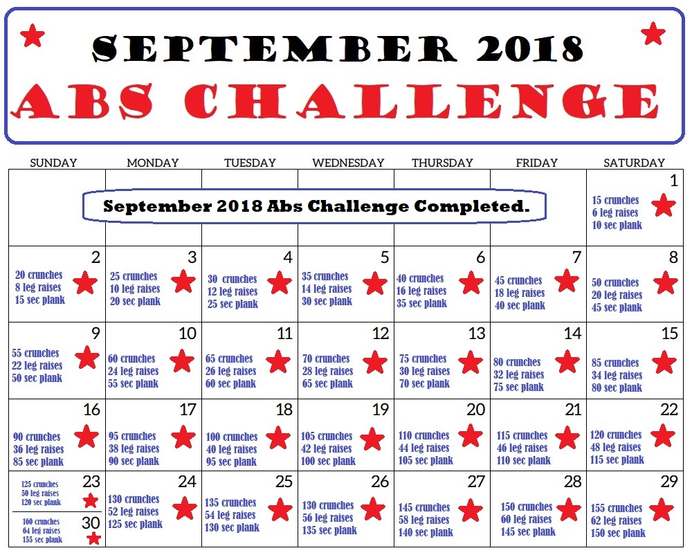 2018 September Abs Challenge