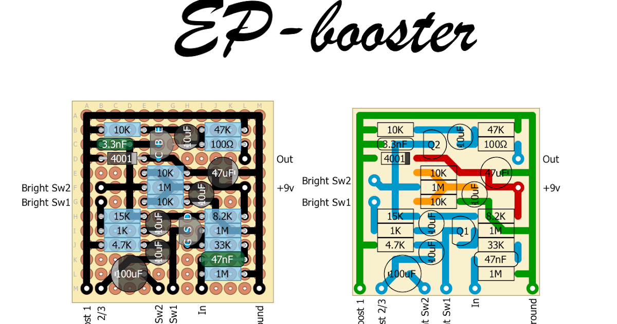 Perf and PCB Effects Layouts: Xotic EP Booster