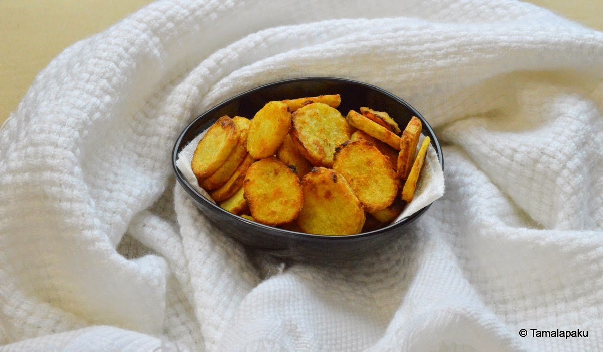Baked Taro Chips Tamalapaku