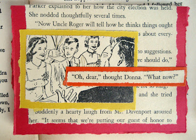 Notecard made from Donna Parker book page