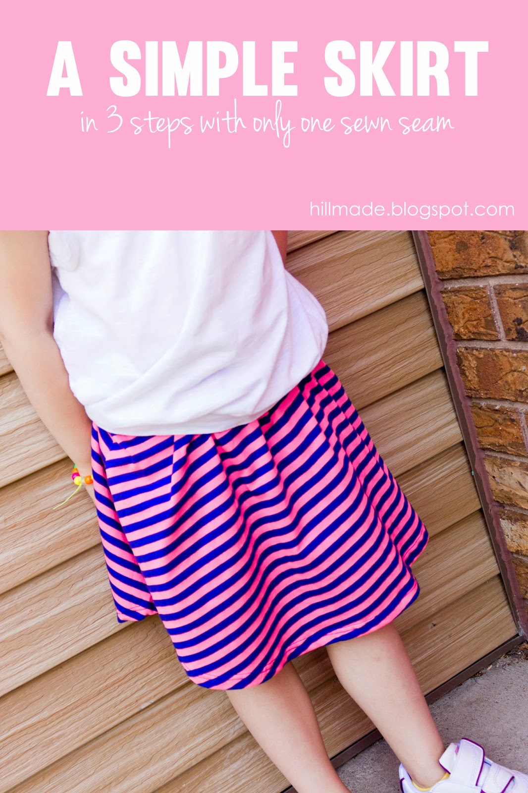 A simple skirt sewn with just one straight seam. It doesn't get any easier than this! | hillmade.blogspot.com