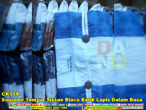 jual Souvenir Tempat Tissue Blacu Batik Lapis Dalam Busa
