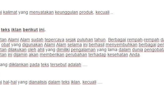 Contoh Soal Analisis Teks Iklan | ezy blog