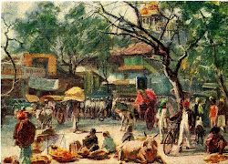 indian market village scene painting russian india south heritage medieval card merchants malabar guild merchant chronicles guilds