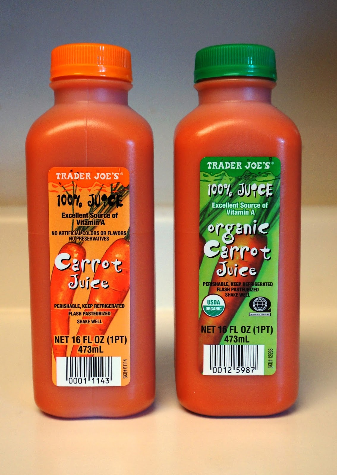 Exploring Trader Joe's Trader Joe's Carrot Juice and Organic Carrot Juice