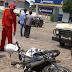 Acidente envolvendo moto e caminhonete, em Mairi