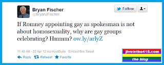 Bryan Fischer AFA Wingnut Homophobe Tweets
