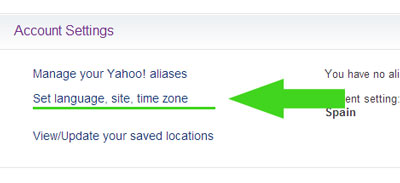 Como cambiar el idioma de tu correo Yahoo