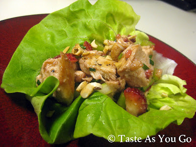 Strawberry Chicken Salad Lettuce Wraps | Taste As You Go