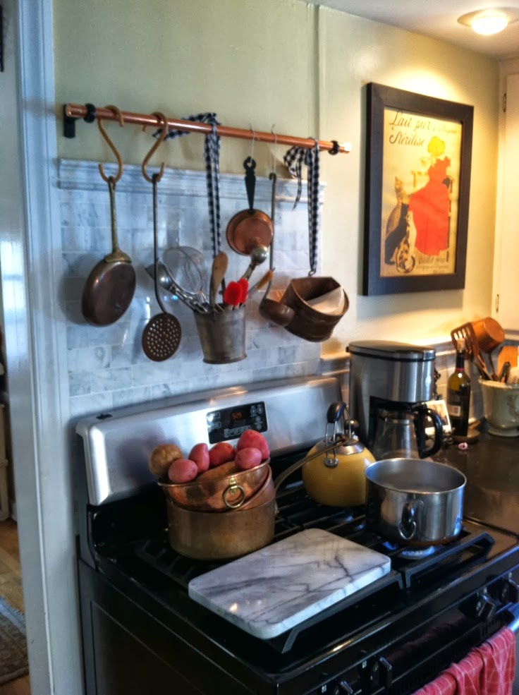 Alejandra Creatini DIY Copper Pot Rack Ideas