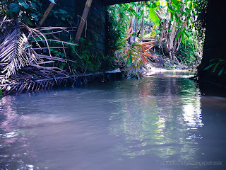 Small River Channel Under The Bridge In The Agricultural Area At The Village, Ringdikit, North Bali, Indonesia
