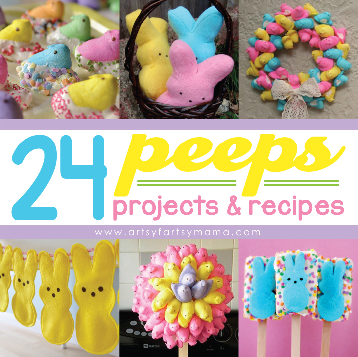 24 Peeps Projects & Recipes at artsyfartsymama.com #Easter #Peeps #EasterCrafts #EasterRecipes