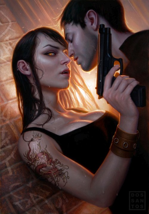 As ilustrações de fantasia e ficção com belas mulheres de Dan Dos Santos Dan dos Santos deviantart pinturas óleo fantasia ficção mulheres capas livros