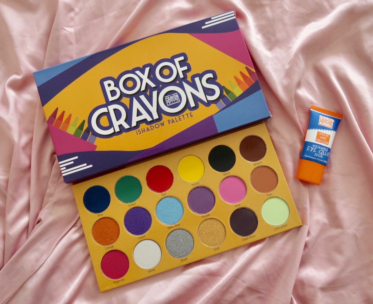 Box of Crayons Eyeshadow Palette and Washable Eye Glue Stick Primer: Online  sensation eye makeup products!