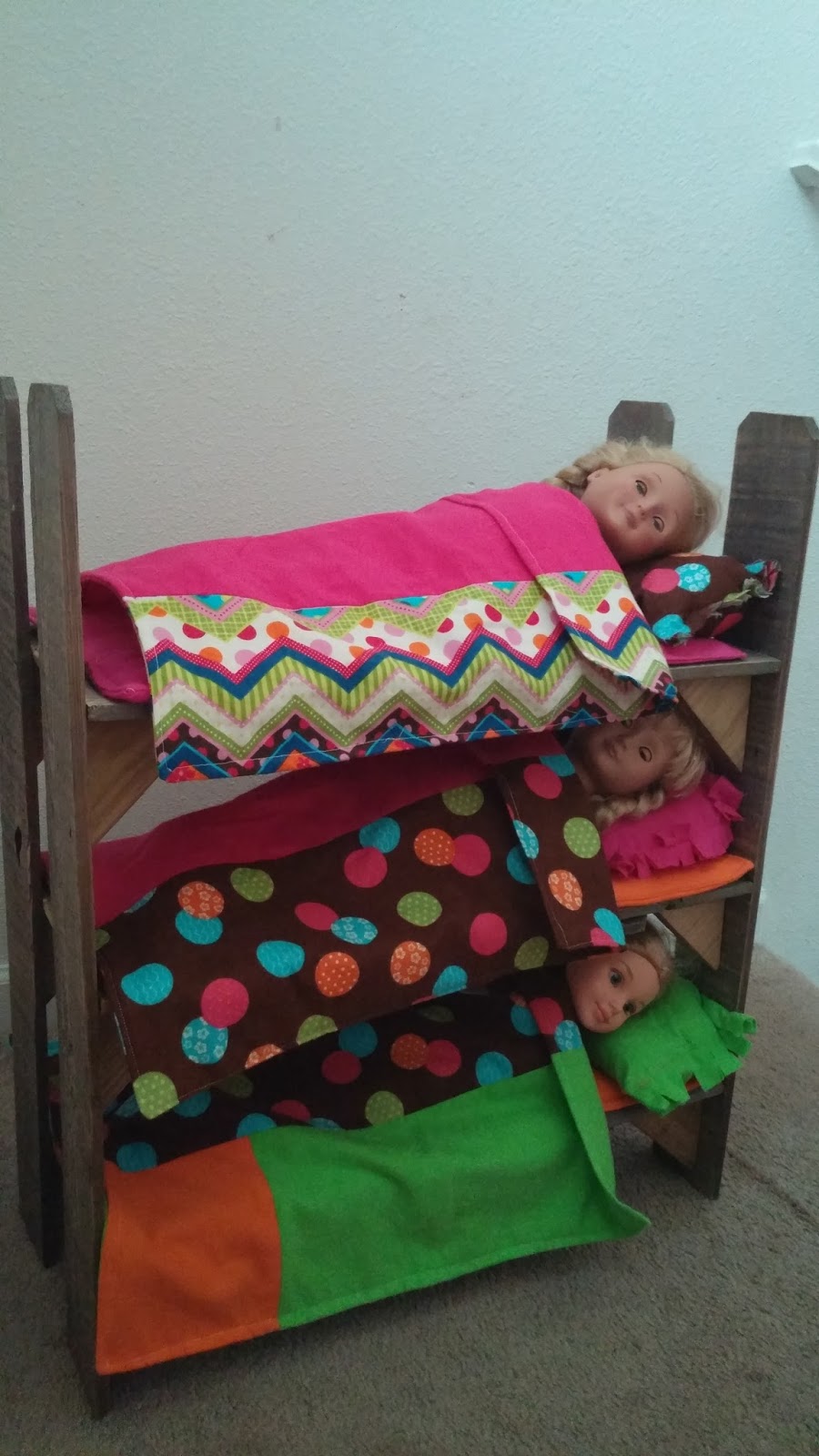 Project Bon Bon DIY American Girl Doll Triple Bunkbed