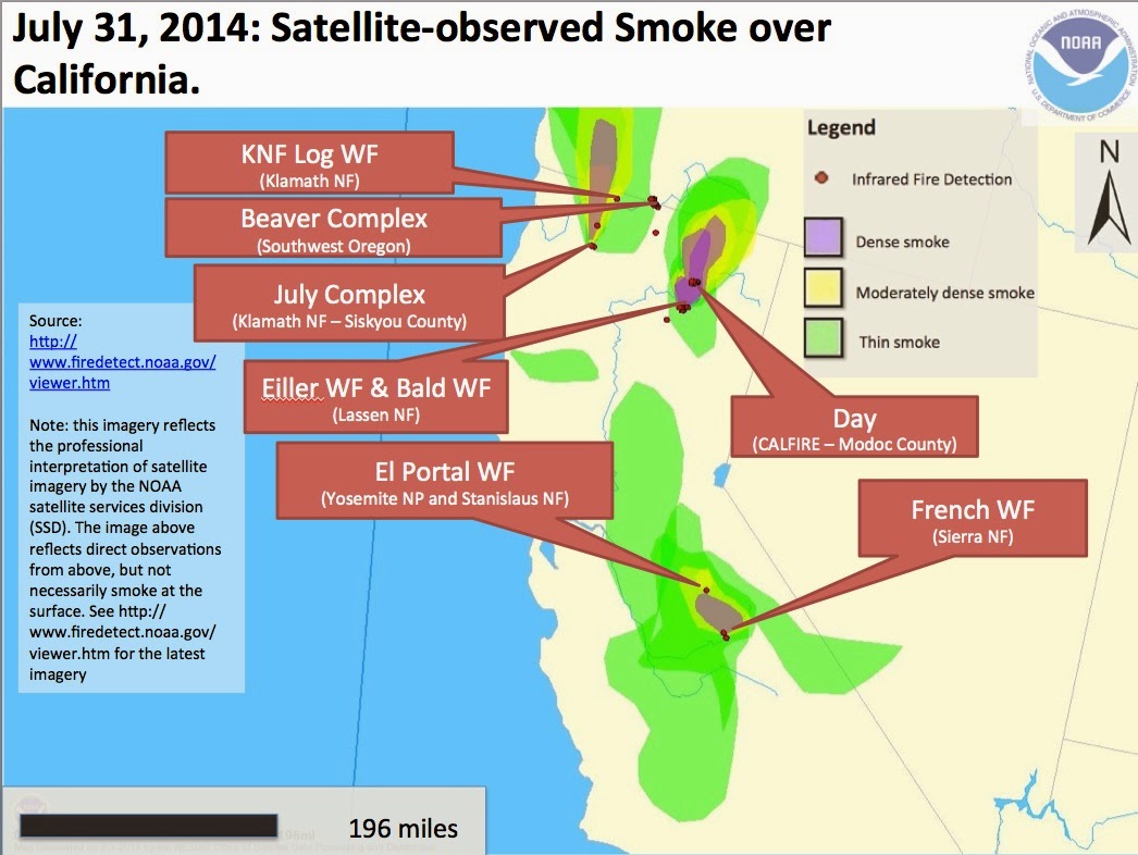 California Smoke Information Saturday, August 2, 2014 More smoke
