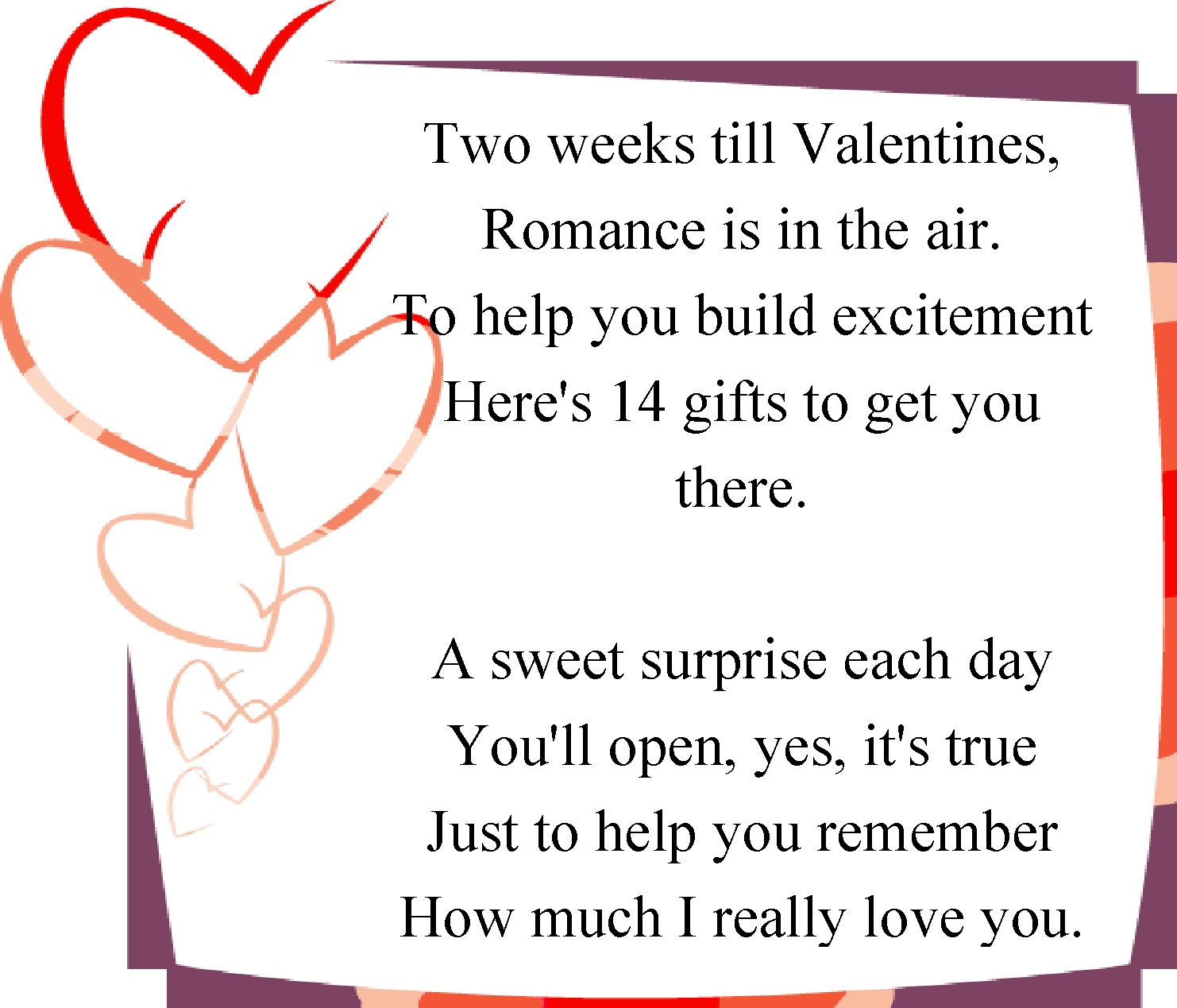 DIY Party Mom Valentine Advent Calender for Husband