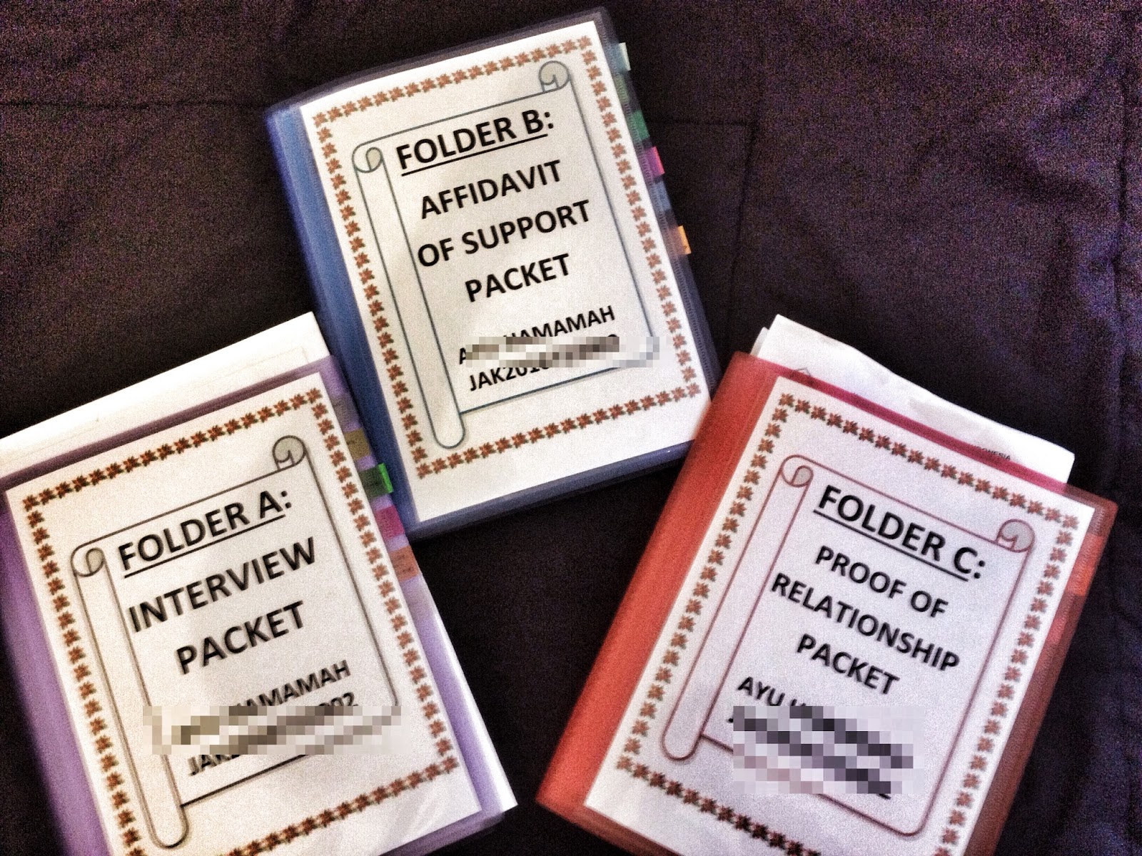 Wanderlusting Nomads Organizing Documents for CR1 (Spouse) Visa Interview