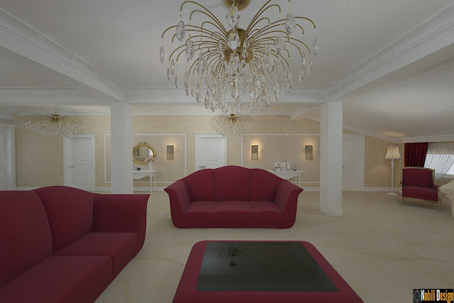 Nobili Design | Amenajari interioare living si dormitor clasic | Firma amenajari interioare in Bucuresti