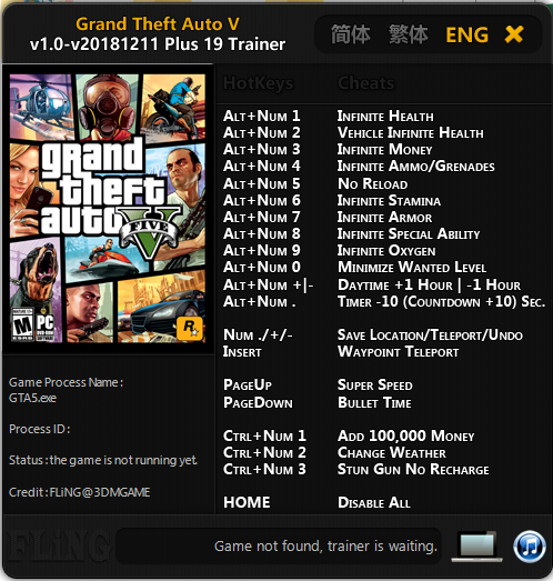Trainer Cheat Grand Theft Auto V Trainer Cheat Grand Theft Auto V